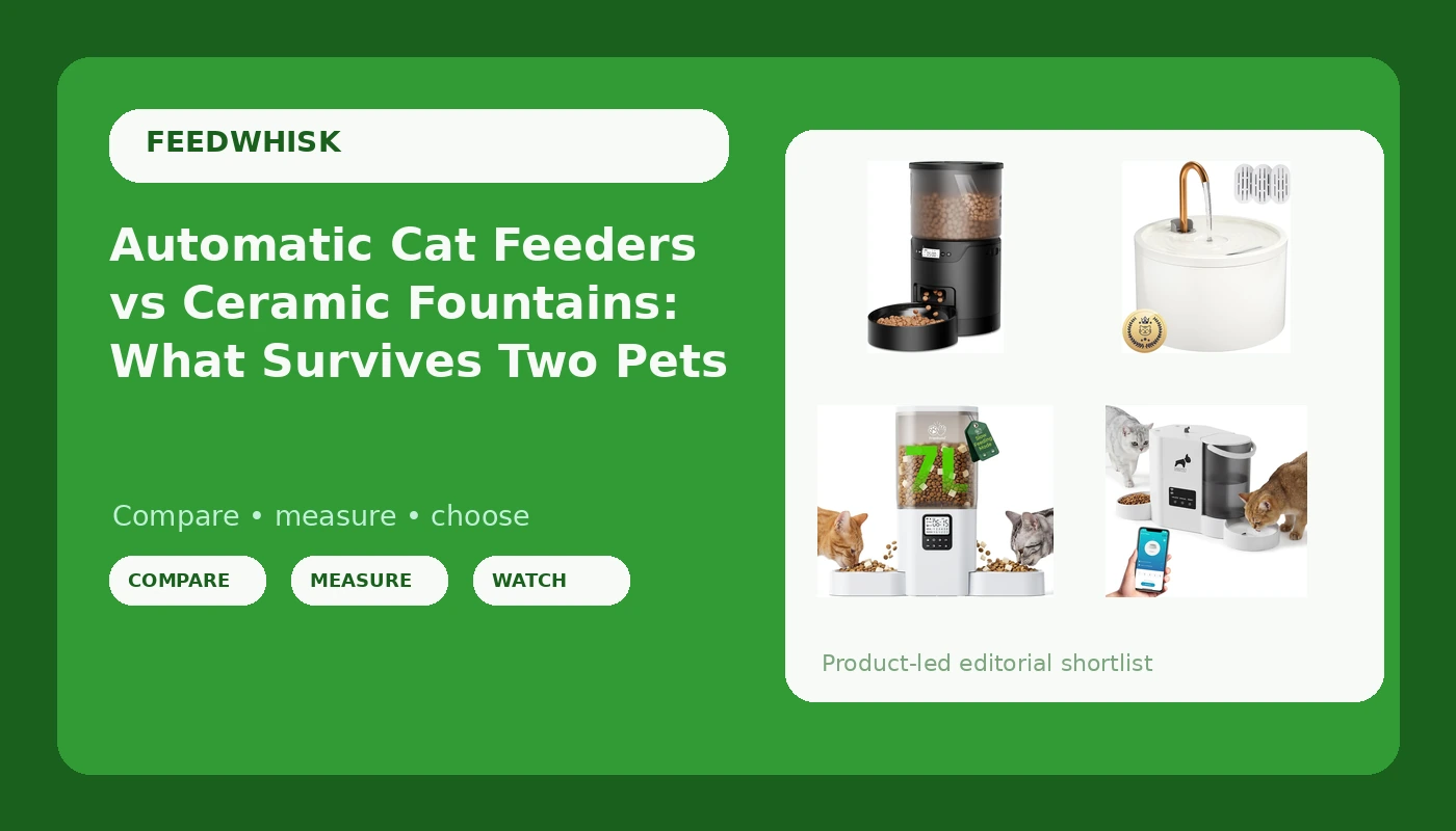 Automatic Cat Feeders vs Ceramic Fountains: What Survives Two Pets