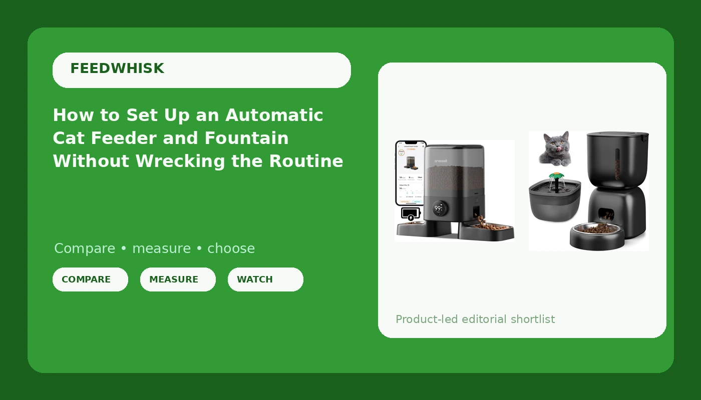 How to Set Up an Automatic Cat Feeder and Fountain Without Wrecking the Routine