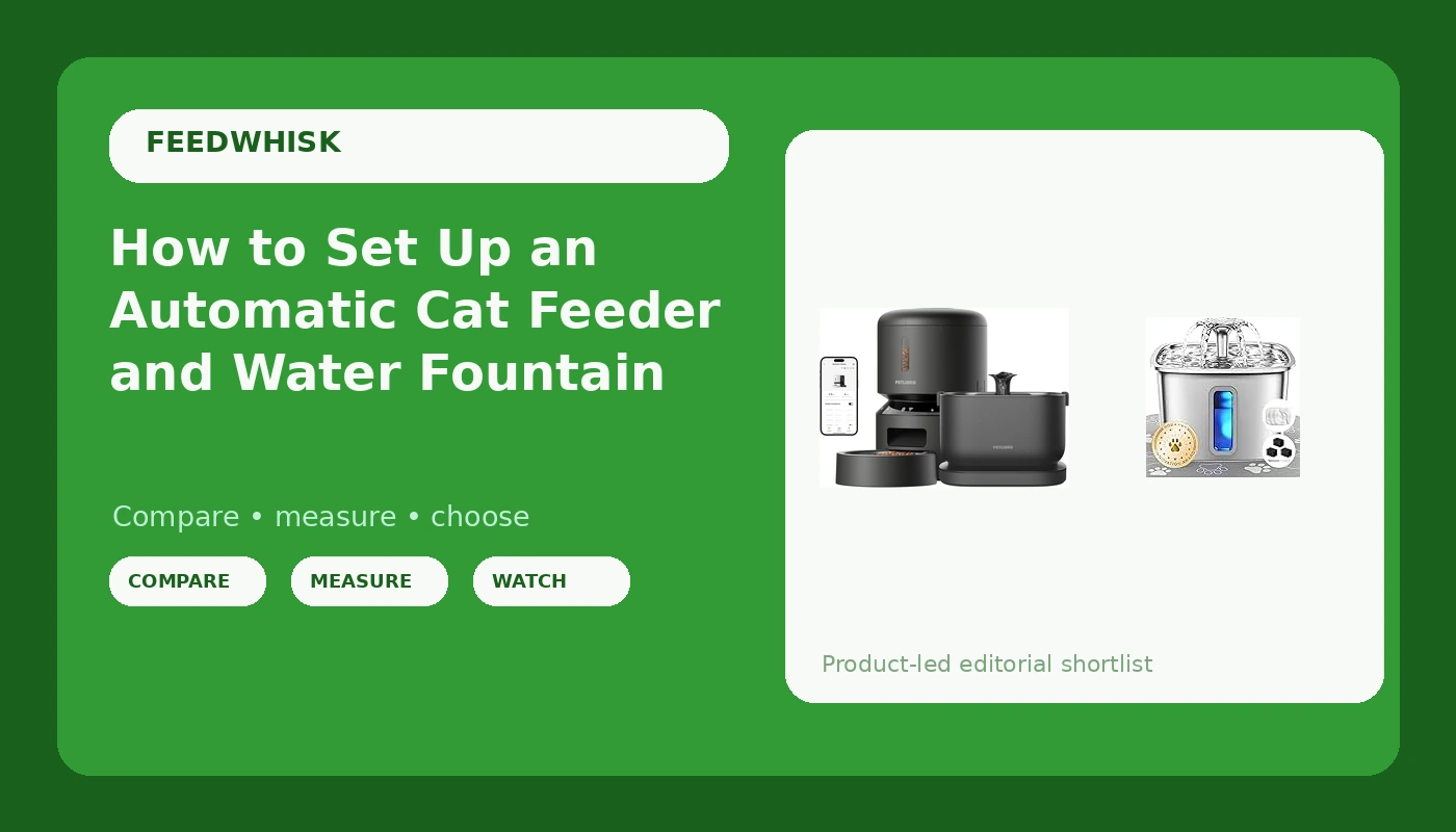 How to Set Up an Automatic Cat Feeder and Water Fountain