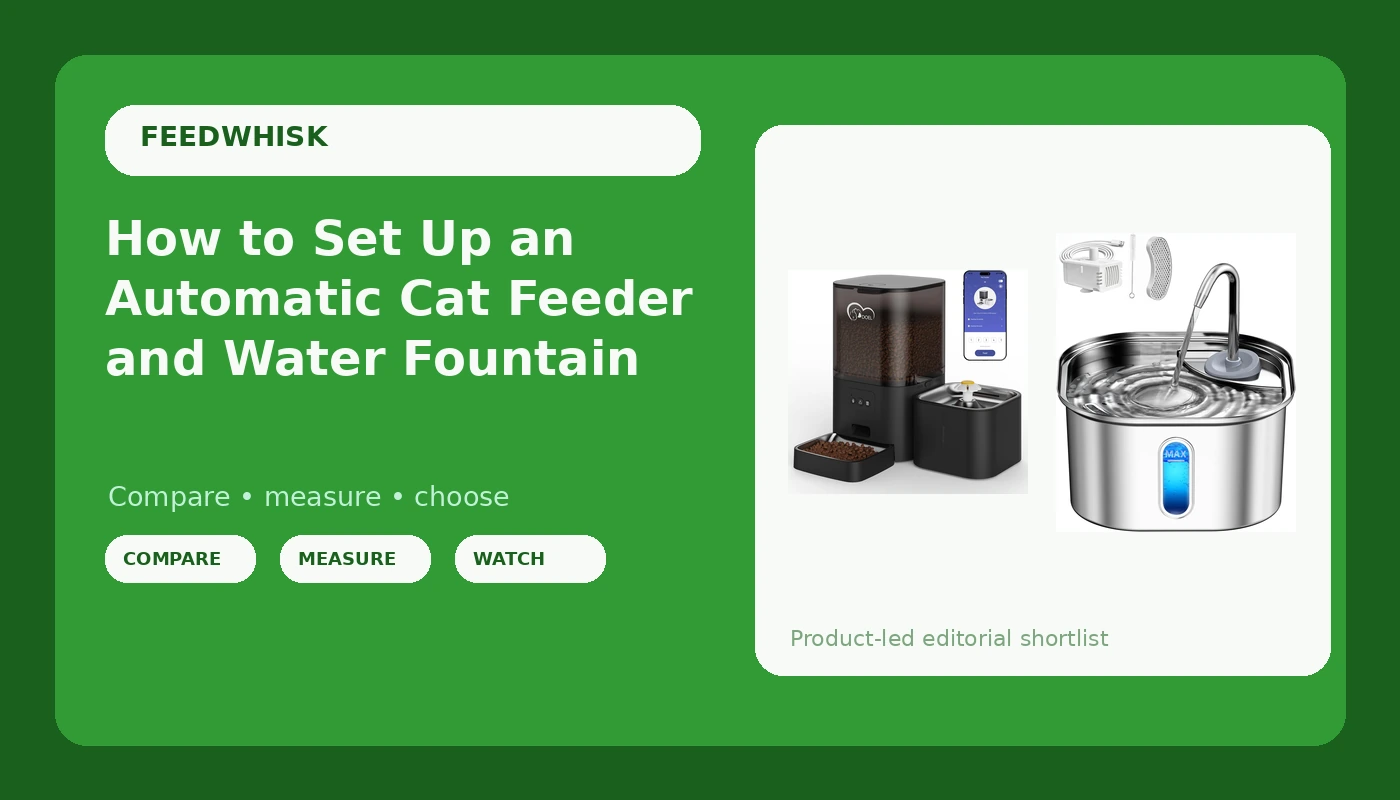 How to Set Up an Automatic Cat Feeder and Water Fountain