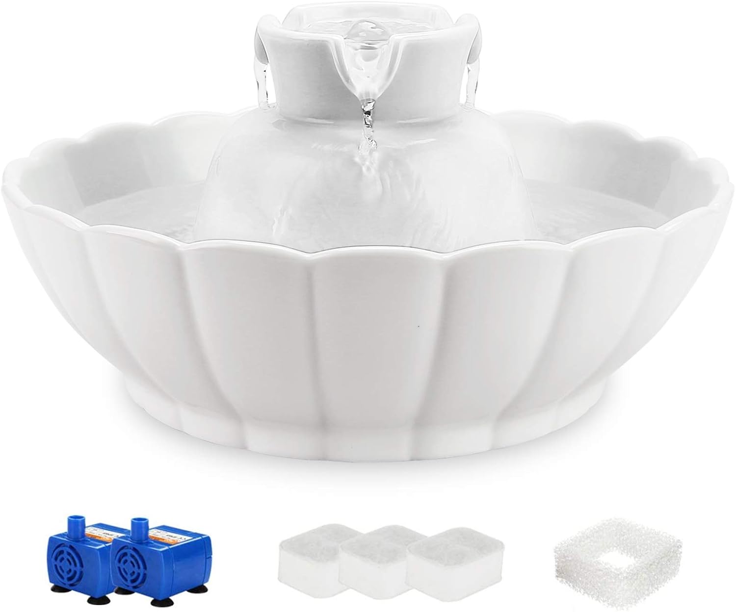 iPettie Tritone Ceramic Cat Water Fountain (B0727WXT7M)