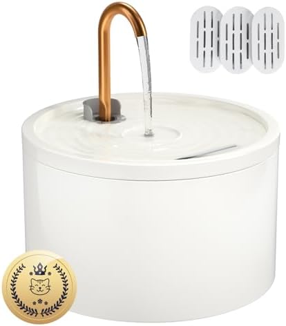 MISFANS Ceramic Cat Water Fountain (B0DS4DP6Y8)